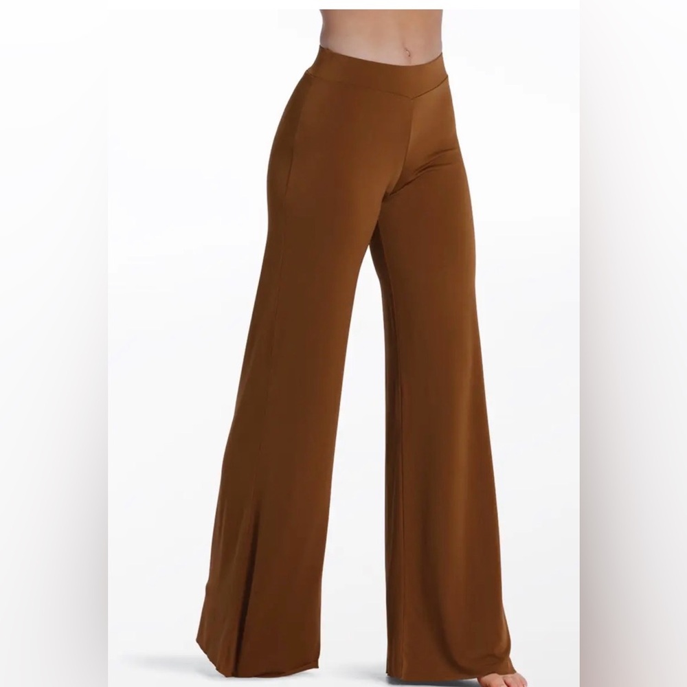 Jersey Low Rise Wide Leg Pant - Camel